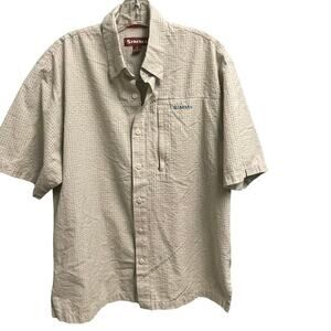 Simms Light Tan Casual Button-Down Shirt